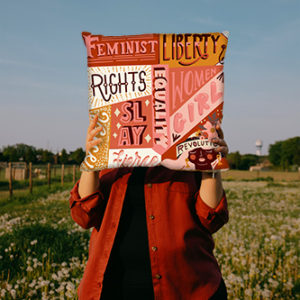 Feminist - He - She - They - Them Square Pillow